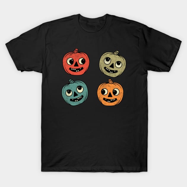 Vintage Halloween Pumpkin T-Shirt by valentinahramov